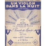 Un violon dans la nuit - violino tzigano tango de la revue  parade du monde