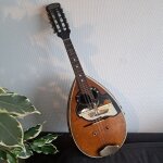 Vootlandsperle 5vogtl)  boat  mandoline ancienne - dcorations marqueterie et nacres 1920