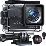 Wolfang camra sportive ga100 4k 30 fps, camscope wifi de 20 mp, camra sous - marine 40 m avec double ...