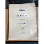 Yves france berceuse pour violon et piano partition ed. maurice senart & cie