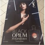 Yves saint - laurent - black opium - edie campbel - 120x175cm - affiche / poster envoi en tube