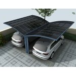Carport papillon 2 voitures 5x6m gris anthracite Carport papillon 2 voitures 5x6m gris anthracite