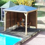 Kiosque de jardin blueterm en bois 12. 32 m2 avec 2 parois habrita Kiosque de jardin blueterm en bois 12. 32 m2 avec 2 parois habrita