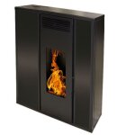Pole  granuls tessa 10kw tlcommande noir interstoves