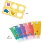 6 tubes de peinture  doigt paillete