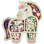 Coffret perles en bois licorne