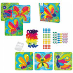 Coffret 3 tableaux pompoms papillons