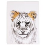Affiche peinture lion or (30 x 40 cm)