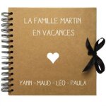 Album photo baptême personnalisable kraft et or (20 x 20 cm) Album photo baptême personnalisable kraft et or (20 x 20 cm)