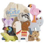 Animaux de la jungle en bois fsc � empiler