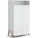 Armoire 2 portes + 1 niche en bois de htre pirate blanc