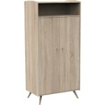 Armoire 2 portes acces bois