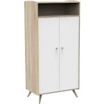 Armoire 2 portes acces bois blanc