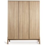 Armoire xl 3 portes ashi honey ash