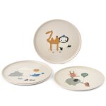 Lot de 4 assiettes remco around the world