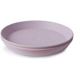 Lot de 2 assiettes rondes soft lilac