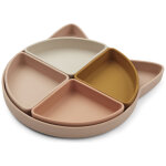 Assiette � compartiments arne cat rose multi mix