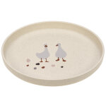Assiette plate tiny farmer mouton et oie naturel