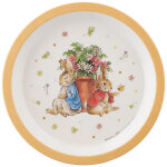 Assiette b�b� pierre lapin abricot (18 cm)
