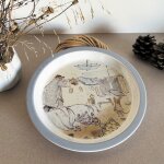 Assiette b�b� ernest et c�lestine bleu (18 cm)