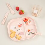 Assiette � compartiments foodie tiny farm rose