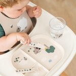 Assiette � compartiments foodie tiny farm sable