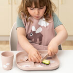 Assiette � compartiments happy clouds rose