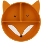 Assiette à compartiments en silicone mr. fox Assiette à compartiments en silicone mr. fox