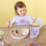 Assiette � compartiments en silicone tiny team chat
