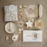Assiette � compartiments en silicone avec ventouse ivory