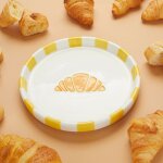Assiette plate croissant jaune
