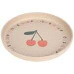 Assiette en polypropyl�ne et cellulose happy fruits cerise