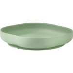 Assiette à ventouse en silicone vert sauge Assiette à ventouse en silicone vert sauge