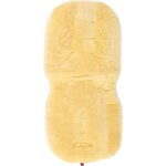 Assise en peau d'agneau pour poussette et si�ge auto patchwork nature