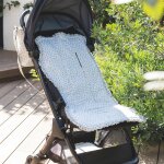 Assise pour poussette little bloom fleurs gris