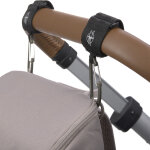 Attaches poussette pour sac � langer avec mousqueton casual noir