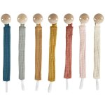 Attache - sucette en gaze de coton mousse de lait