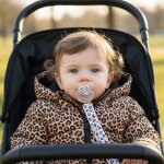 Attache - sucette universel tissu l�opard