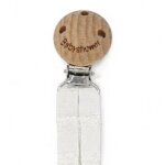 Attache sucette wood lullaby white