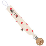 Attache t�tine coeurs rouges (personnalisable)