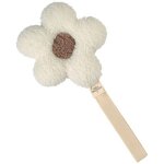Attache ttine fleur moumoute ecru - beige