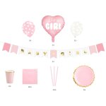 Kit d�coration baby shower ''it's a girl'' (49 pi�ces)