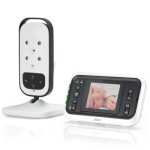 Babyphone avec camra et cran couleur 2, 4 pouces blanc - anthracite