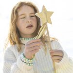 Baguette magique � paillettes dor�e
