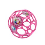 Balle hochet sensoriel rose