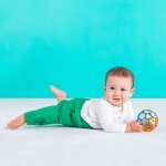 Balle hochet souple multicolore