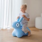 Ballon sauteur hoppi lapin bleu