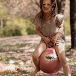 Ballon sauteur rose (45 cm)