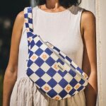 Banane  langer comme un bonbon romy damier bleu