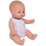 Barboteuse froufrou pour poup�e en gaze de coton blanc